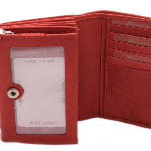 Peňaženka s euromincovníkom červená