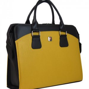 PUNCE LC-01 žltá dámska kabelka pre notebook do 15.6 palca