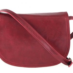 Kožená crossbody dámska kabelka Enila I Fratelli burgundská červená