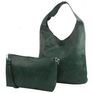 JGL Zelený dámsky kabelkový dvojset kabelka cez rameno a crossbody