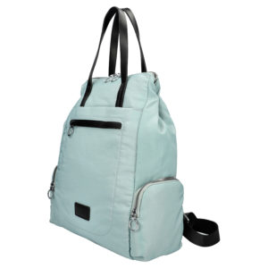 Tyrkysovo modrý dámsky látkový batoh / kabelka AM0334