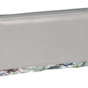 GROSSO Kožená dámska peňaženka vo farebnom motíve RFID šedá v darčekovej krabičke PN25
