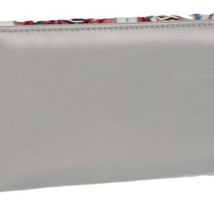 GROSSO Kožená dámska peňaženka vo farebnom motíve RFID šedá v darčekovej krabičke PN29