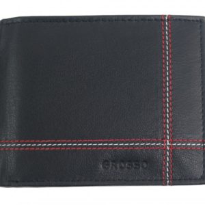 Kožená čierna pánska peňaženka v krabičke GROSSO