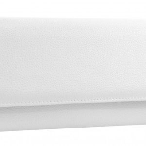 Elegantná biela tenká dámska listová kabelka GROSSO