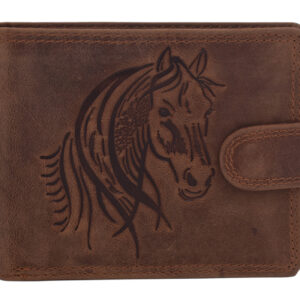 Pánska peňaženka MERCUCIO svetlohnedá embos kôň 2911906