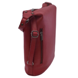 Dámska kožená kabelka červená 250702