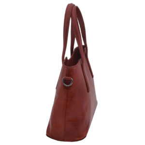 Dámska kožená kabelka červená 250135