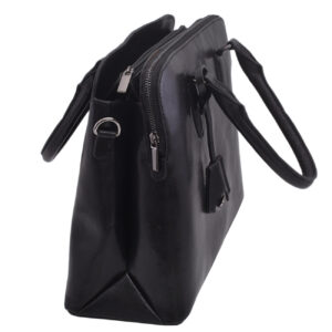Dámska kožená kabelka čierna 250140