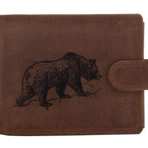 Pánska peňaženka MERCUCIO svetlohnedá vzor 99 medveď hnedý 2911906